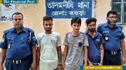 আদমদীঘিতে নেশার ট্যাবলেটসহ তিন মাদক কারবারি গ্রেপ্তার