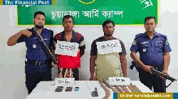 চুয়াডাঙ্গায় সেনাবাহিনীর অভিযান দেশীয় অস্ত্রসহ দুই চাঁদাবাজ আটক