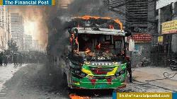 মুন্সীগঞ্জে বাস চাপায় মাদ্রাসা ছাত্রী নিহত, বাসে আগুন