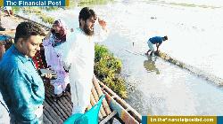 পোরশায় পুনর্ভবা নদীতে অভিযান চালিয়ে ১৭টি অবৈধ জাল জব্দ