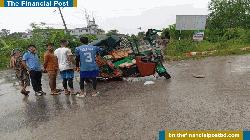 কালীগঞ্জে ড্রাম্প ট্রাকের ধাক্কায় ৩ যাত্রী নিহত, আহত ২