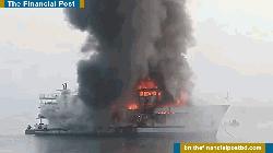 সেন্ট মার্টিনগামী জাহাজে আগুন