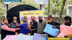 চিলমারীতে শীতার্ত মানুষের মাঝে কম্বল বিতরণ