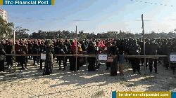 হবিগঞ্জে আনসার-ভিডিপি সদস্যদের হাজিরা প্যারেড