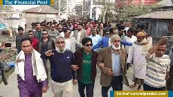 ধানের শীষের পক্ষে হিন্দু সম্প্রদায়ের মিছিল নেছারাবাদে