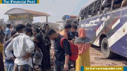 ভাঙ্গায় যাত্রীবাহী বাস উল্টে নিহত ২, আহত ৩০