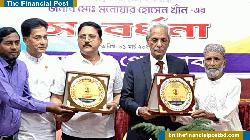 মাগুরা প্রেসক্লাবের সংবর্ধনায় নিতাই রায় ও মনোয়ার খান