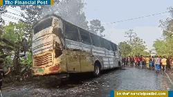 যশোরে চলন্ত বাসে ভয়াবহ আগুন, অল্পের জন্য রক্ষা পেলেন যাত্রীরা