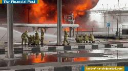 কুয়েত বিমানবন্দরে ড্রোন হামলায় জ্বালানি ডিপোতে আগুন