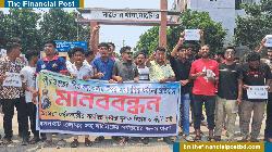 নাটোরে ৫ বছরের শিশুকে ধর্ষণের প্রতিবাদে মানববন্ধন ও বিক্ষোভ