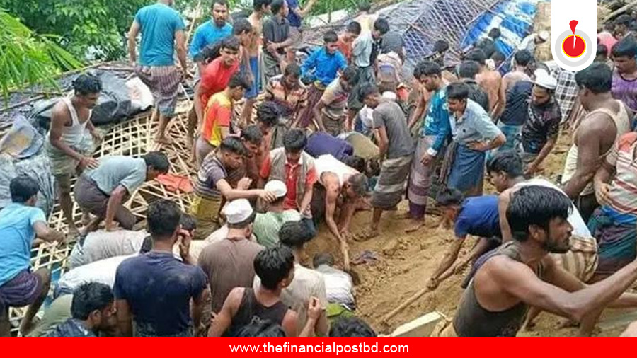 রোহিঙ্গা ক্যাম্পে পাহাড় ধসে ৫ শিক্ষার্থীর মৃত্যু